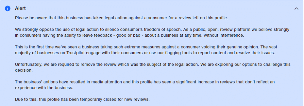 trustpilot response to summerfield browne v waymouth ruling